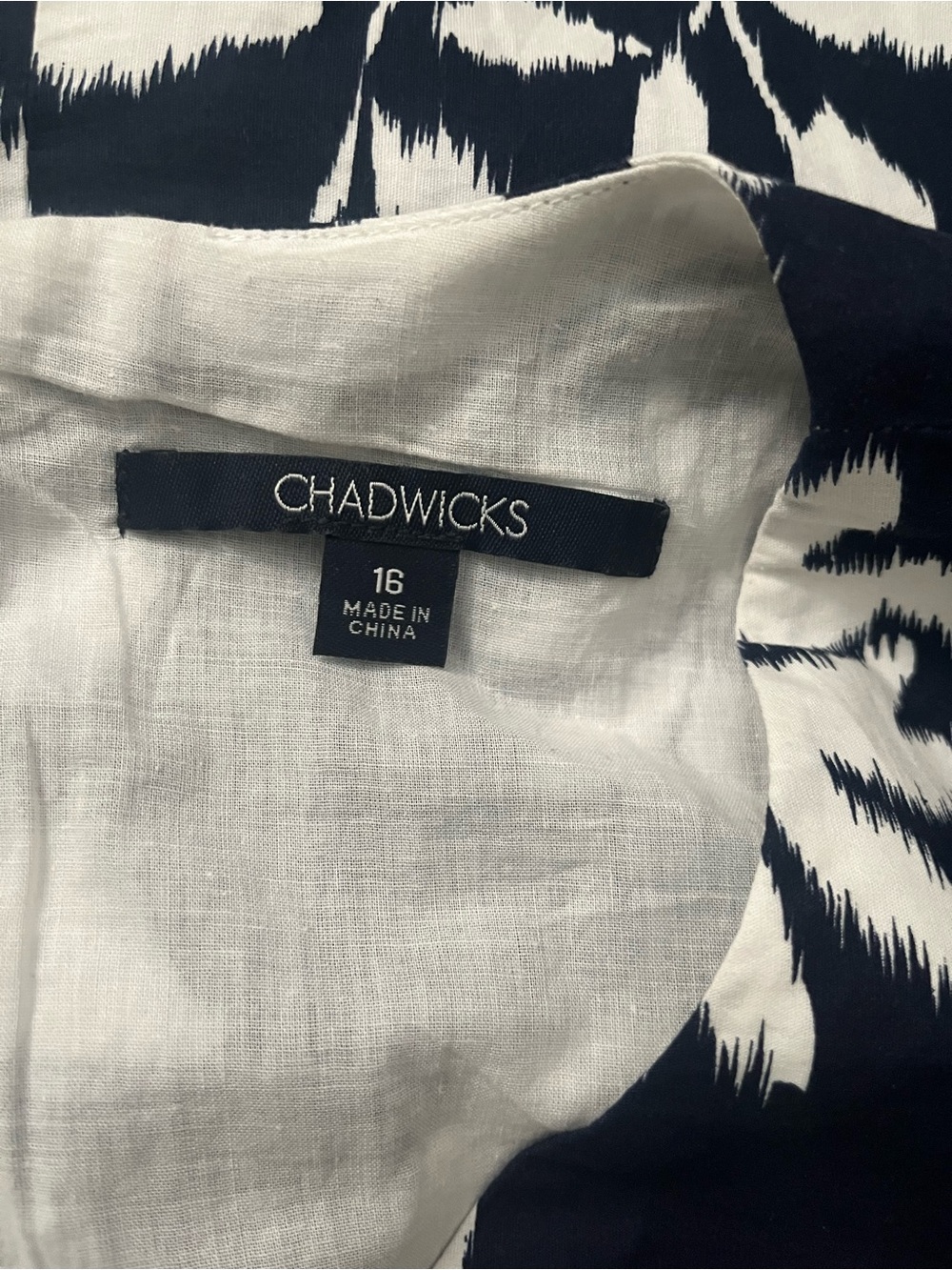 Chadwicks Navy and White Floral Sleeveless Midi Dress - Picture 2 of 3